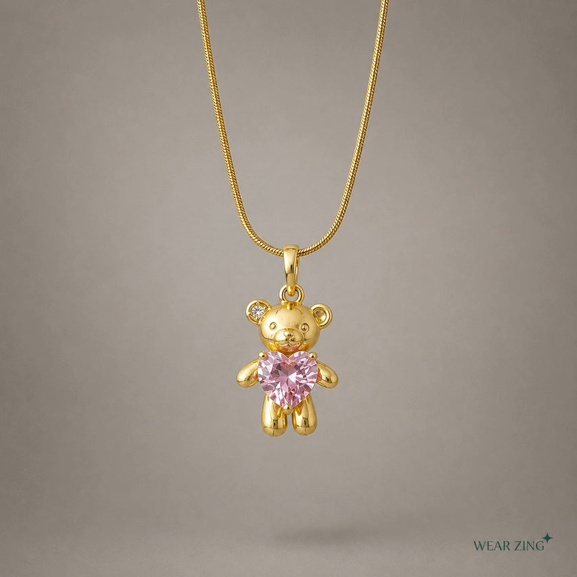 Teddy Pendant  - Blush WearZing - Crystal Jewelry Store in India