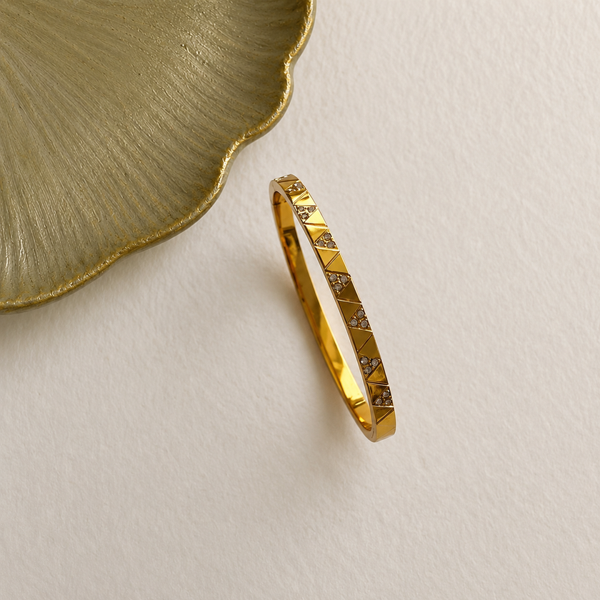 Baby Size Gold Triangle Bangle WearZing - Crystal Jewelry Store in India