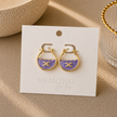 Marbled Enamel Loop Earrings WearZing - Crystal Jewelry Store in India