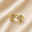 Twin Heart Ring WearZing - Crystal Jewelry Store in India