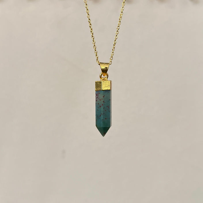 Bloodstone Prism Pendant