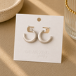 Matte Silver Hoops WearZing - Crystal Jewelry Store in India