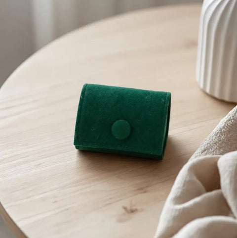 Mini Green Pouch for Ring and Gifting WearZing - Crystal Jewelry Store in India
