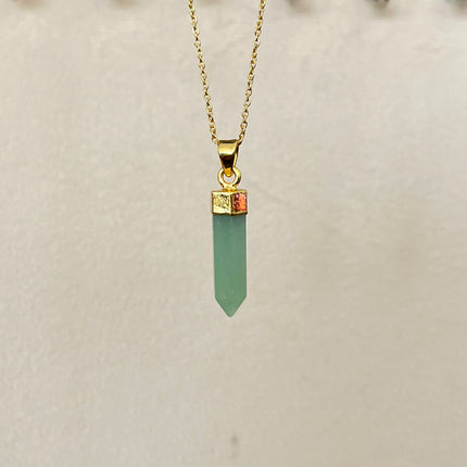 Green Aventurine Prism Pendant