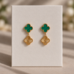 Clover Drop Earrings WearZing - Crystal Jewelry Store in India