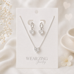 Sweetheart set-white WearZing - Crystal Jewelry Store in India