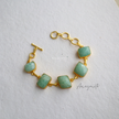 Amazonite Hexa Line Bracelet