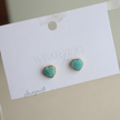 Amazonite Mini Heart Studs