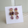 Amethyst Cluster Line Earrings