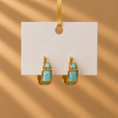 Marbled Chunky Huggie Earrings WearZing - Crystal Jewelry Store in India