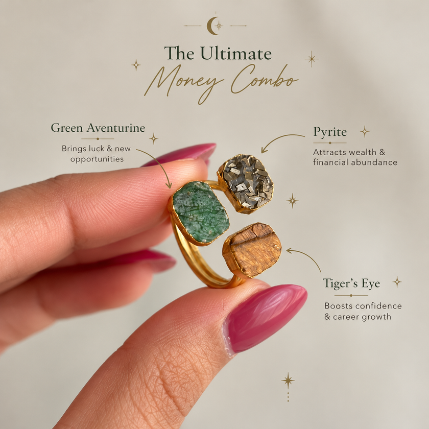 Trine Money Combo Ring WearZing - Crystal Jewelry Store in India