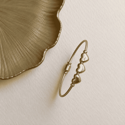 Heart Twisted Cable Bangle WearZing - Crystal Jewelry Store in India