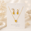 Sweetheart set-yellow WearZing - Crystal Jewelry Store in India