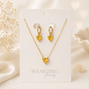 Sweetheart set-yellow WearZing - Crystal Jewelry Store in India