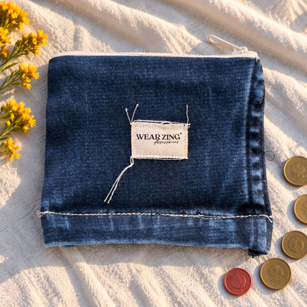 Compact Blue Jean Pouch WearZing - Crystal Jewelry Store in India