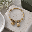 Golden Honeybee Charm Bangle WearZing - Crystal Jewelry Store in India