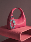 Beaded Bow Bag Charm – Pastel Blue WearZing - Crystal Jewelry Store in India