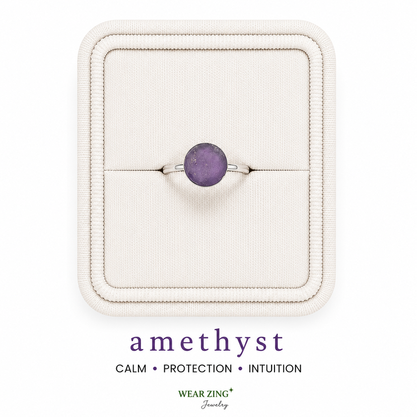 Round Crystal Ring WearZing - Crystal Jewelry Store in India