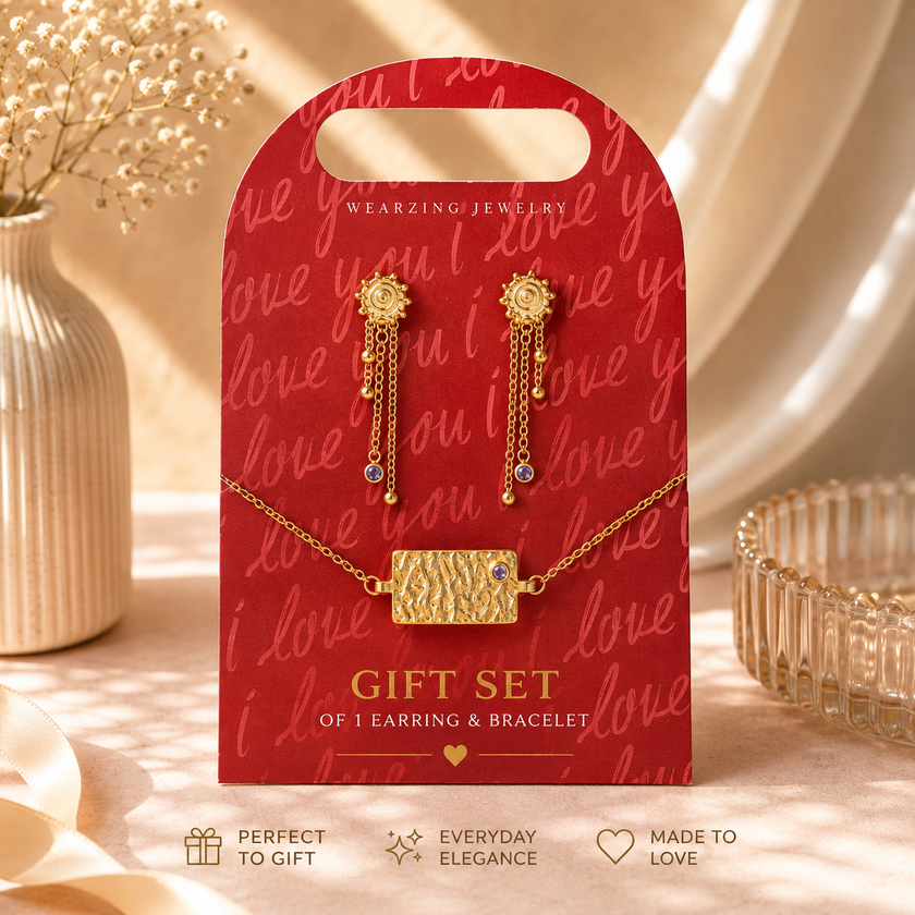 Bracelet & Earring Festive Gift Combo WearZing - Crystal Jewelry Store in India