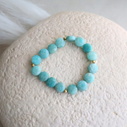 Amazonite Disc Bead Bracelet WearZing - Crystal Jewelry Store in India