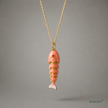 Vintage Koi Pendant - orange WearZing - Crystal Jewelry Store in India