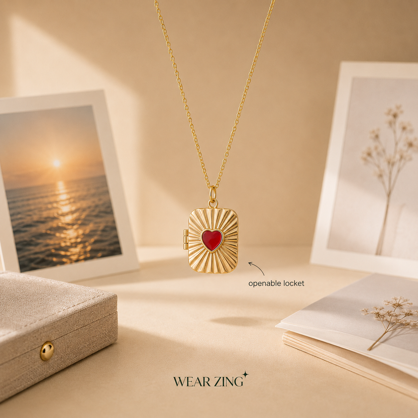 Openable Photo Pendant Locket WearZing - Crystal Jewelry Store in India