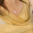 Pink Rose Pendant WearZing - Crystal Jewelry Store in India
