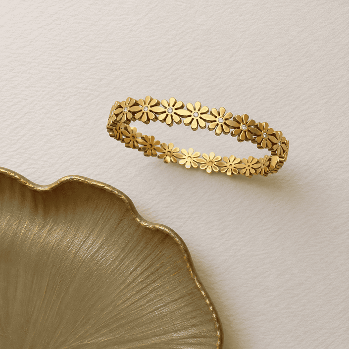 Crystal Floral Eternity Bangle WearZing - Crystal Jewelry Store in India