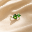 Peridot Bypass Ring WearZing - Crystal Jewelry Store in India