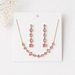 Pink Multi-Cut Collar Earrings Set WearZing - Crystal Jewelry Store in India