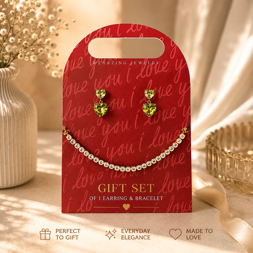Bracelet & Earring Festive Gift Combo WearZing - Crystal Jewelry Store in India