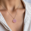 Pink Daisy Flower Pendant WearZing - Crystal Jewelry Store in India