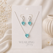 Sweetheart set -Sky blue WearZing - Crystal Jewelry Store in India