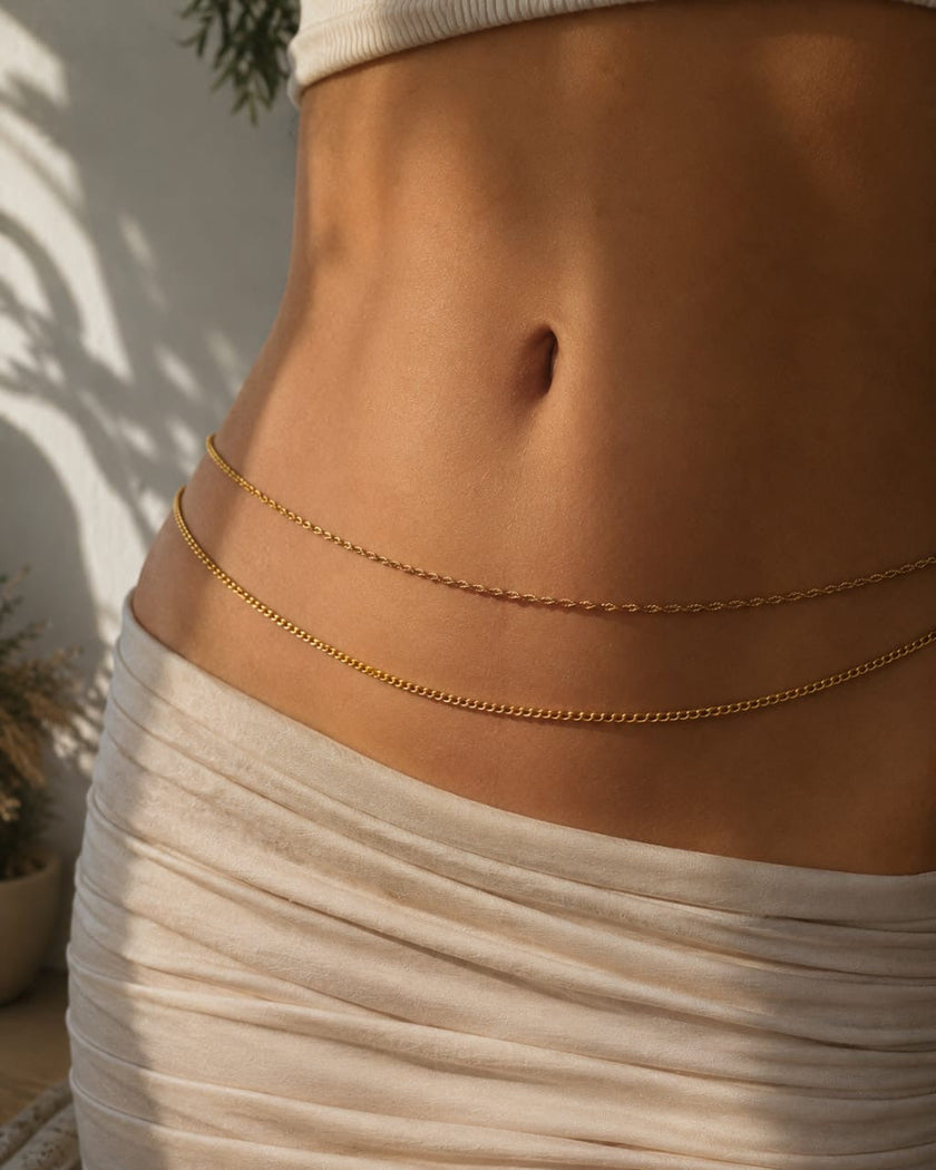 Sleek Double Waist Chain WearZing - Crystal Jewelry Store in India