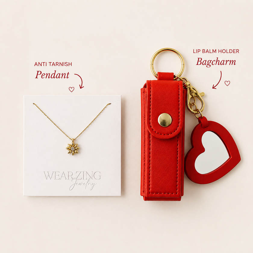Pendant + Lip Balm Holder Combo WearZing - Crystal Jewelry Store in India