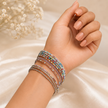 Sleek Multi CZ Bracelet Band (One piece) WearZing - Crystal Jewelry Store in India