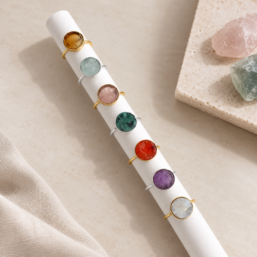 Round Crystal Ring WearZing - Crystal Jewelry Store in India