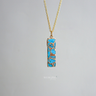 Copper Turquoise Bar Pendant