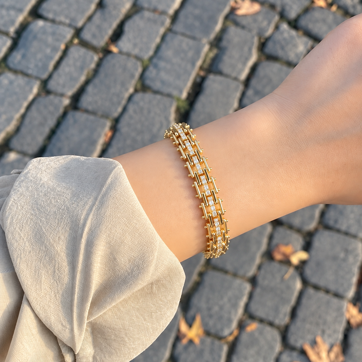 Track Link Bracelet WearZing - Crystal Jewelry Store in India
