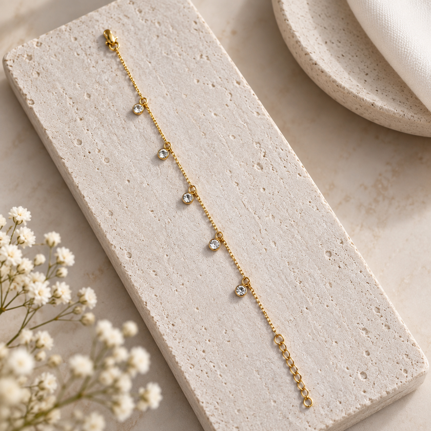 Floating Crystal Charm Bracelet WearZing - Crystal Jewelry Store in India