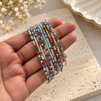 Rainbow Crystal Tennis Bracelet WearZing - Crystal Jewelry Store in India