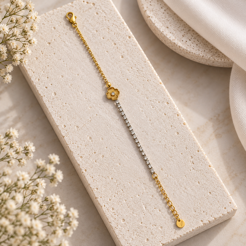 Clover Tennis Chain Bracelet WearZing - Crystal Jewelry Store in India