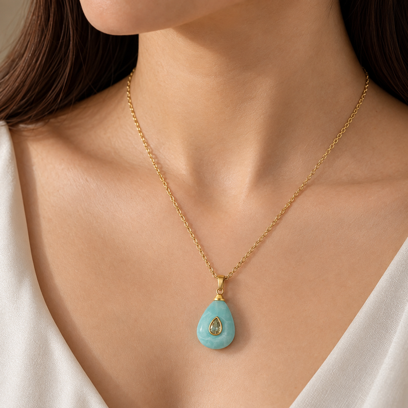 Modern Droplet Necklace WearZing - Crystal Jewelry Store in India
