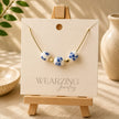 Blue Flora Bead Necklace WearZing - Crystal Jewelry Store in India