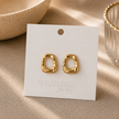 Molten Gold Earrings WearZing - Crystal Jewelry Store in India