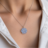 Blue Daisy Flower Pendant WearZing - Crystal Jewelry Store in India