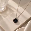 Black Oynx flower pendant WearZing - Crystal Jewelry Store in India