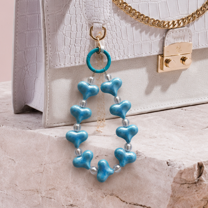 Beaded Bag Charm – Sky Blue WearZing - Crystal Jewelry Store in India