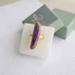 Elong Agate Statement Ring