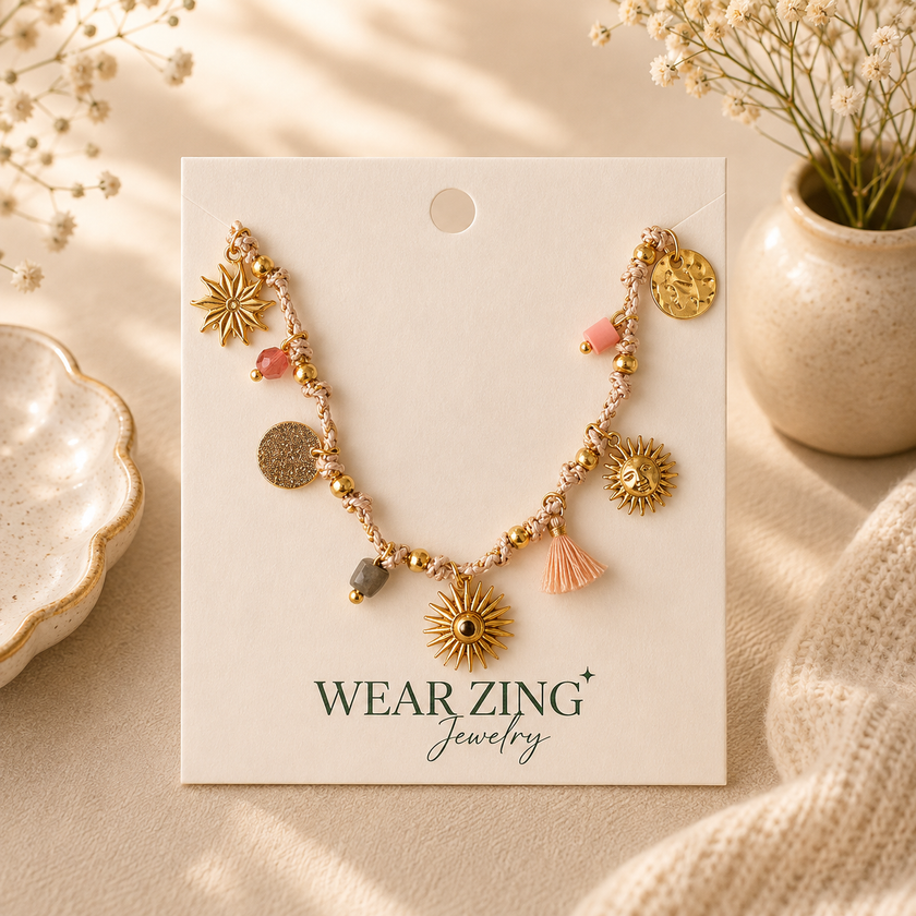 Boho Tassel Sun Neckpiece WearZing - Crystal Jewelry Store in India